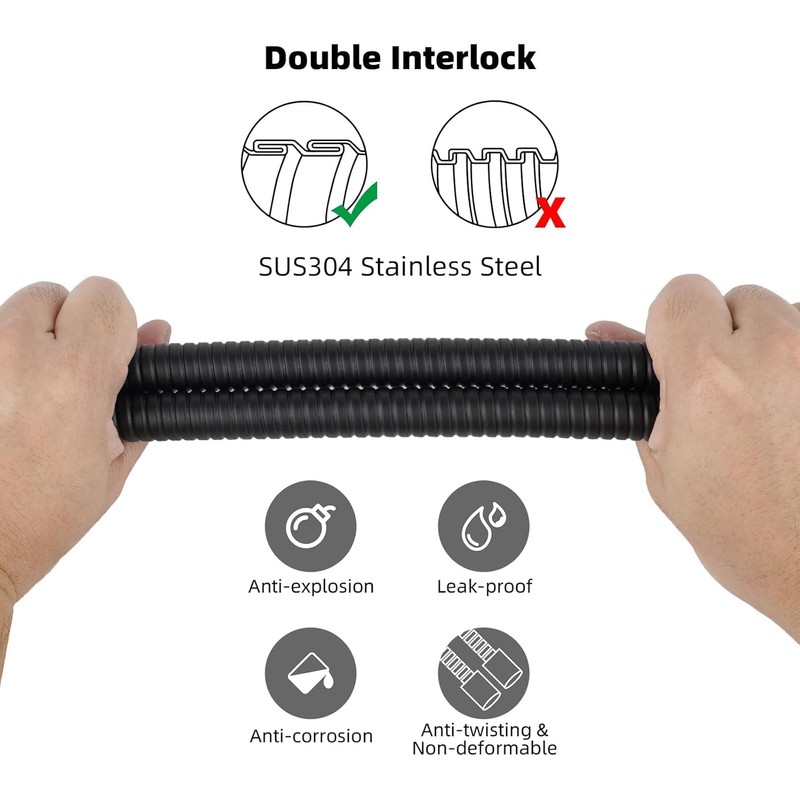 Shower Hose, 79 inch Long Replacement Shower Hoses, Stainless Steel