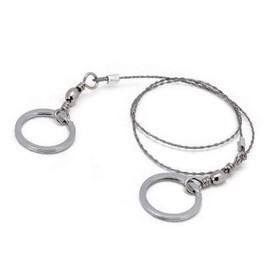 Gatuida Pocket Survival Wire Saw Durable Stainless Steel Chain for Outdoor Cutting for Campers and Fishermen Versatile Tool for Wood and More