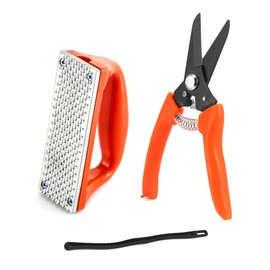 QWORK Hoof Trimmers Goat Hoof Trimming and Mini Rasp Hoof File, 7" Multipurpose Nail Scissors Daily Trim and 5" Rasp for Pig Trotters, Sheep, Alpaca, Lamb and Pruning Potted Plants