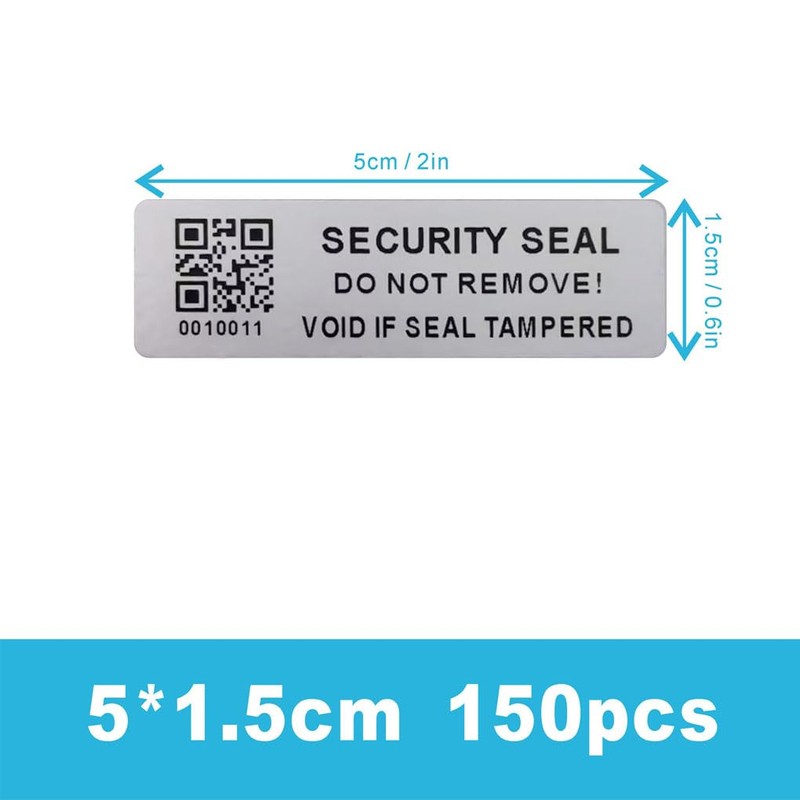 Tamper Evident Proof Barcode Stickers with Individual Serial Number Security