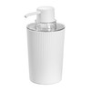 iDesign Fluted Soap Pump, White/Clear