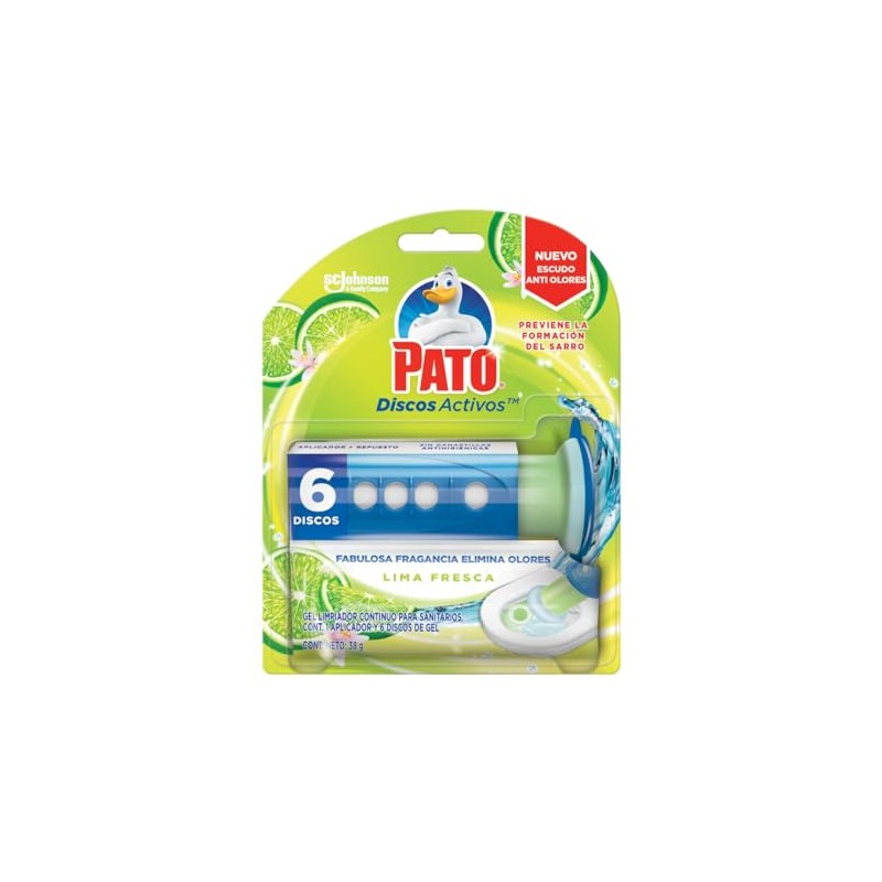 Pato Discos Activos con Aplicador Para Baño Lima 36 ml