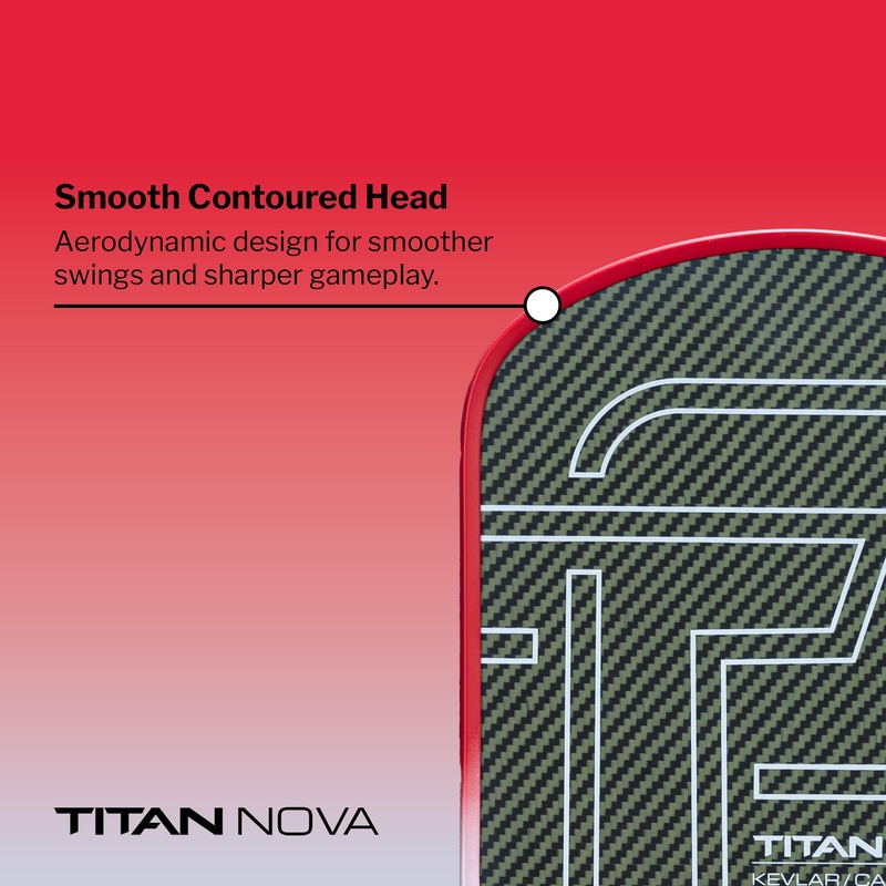 Titan Nova 14L Pickleball Paddle, Fire Cloud