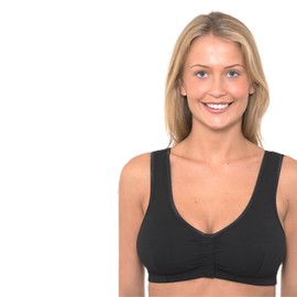 Vitality Care Self & Front Fastening Bras for Women Black Plus Ladies Bra