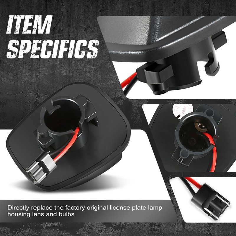 NUVISION LIGHTING Pair of LED License Plate Lights Compatible with