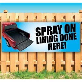 Spray On Liners 13 oz Banner | Non-Fabric | Heavy-Duty Vinyl Single-Sided with Metal Grommets