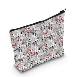 True Crime Lover Gift Serial Killer Makeup Bag True Crime Podcast Gift for Women Travel Cosmetic Pouch (Cannibal Bag EU)