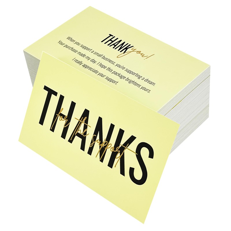 RXBC2011 Exquisite Elegance Thank You Card 100 YELLOW