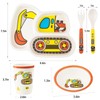 Kids Tableware Set, Included Plate Bowl Cup Fork and Spoon