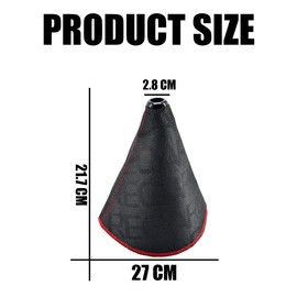 Adunsiaoto Car Gear Knob Kit, Car Gear Shift Knob, Car Gear Shift Knob, Car Gear Shift Boot Lever Knob Cover, Gear Stick Gaiter Replacement for Transporter, Gear Knob Cover (Black)