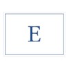 Caspari Navy Embossed Initials Boxed Note Cards in Letter E,