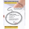 Cuban Link Heart Anklet Feet Jewelry For Women October Birthstone