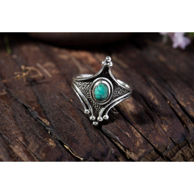 Windalf Ariya Elf Ring Height 2 cm Turquoise Ring High