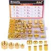 1/4", 3/8", 5/16", 1/2" OD Brass Compression Insert,Sleeve Ferrule,Nut 200PCS