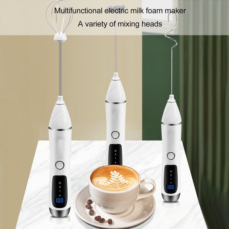 Handheld Electric Milk Frother Wireless Portable Handheld Milk Foam Maker
