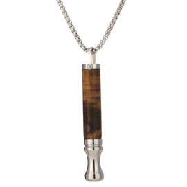 Ninnyi Breathing Necklace, Tiger Eye Stone Breathlace for Women Men