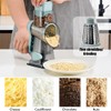 Rotary Cheese Grater Shredder with Handle Handheld Round Mandoline Vegetable