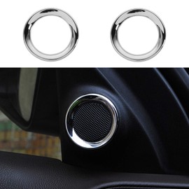 CheroCar Front Door Speaker Cover for Jeep Grand Cherokee 2011-2020, Chrome, 2pcs/Set