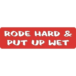 USA Biker Goods Rode Hard & Put Up Wet Motorcycle Helmet Stickers