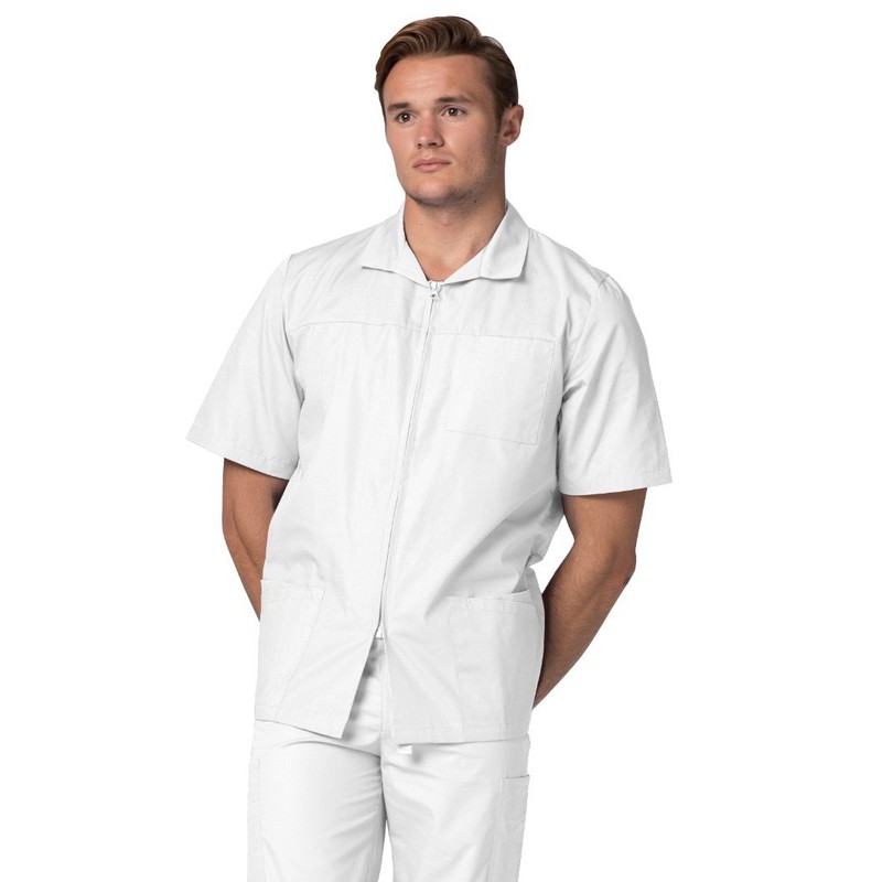 Adar Uniforms, Universal Scrubs for Men - Zippered Short Sleeved