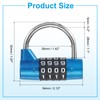 PATIKIL Combination Padlock, 4 Digit Gym Locker Lock Zinc Alloy