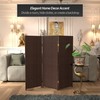 4 ft. Short Woven Fiber Folding Screen - Dark Mocha