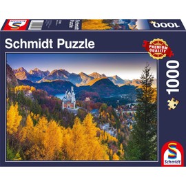 Schmidt Spiele 57390 Autumn Neuschwanstein 1000-Piece Jigsaw Puzzle, Normal