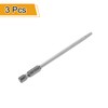 sourcing map 3pcs TT15 Security Torx Head Screwdriver Bit 4.33"
