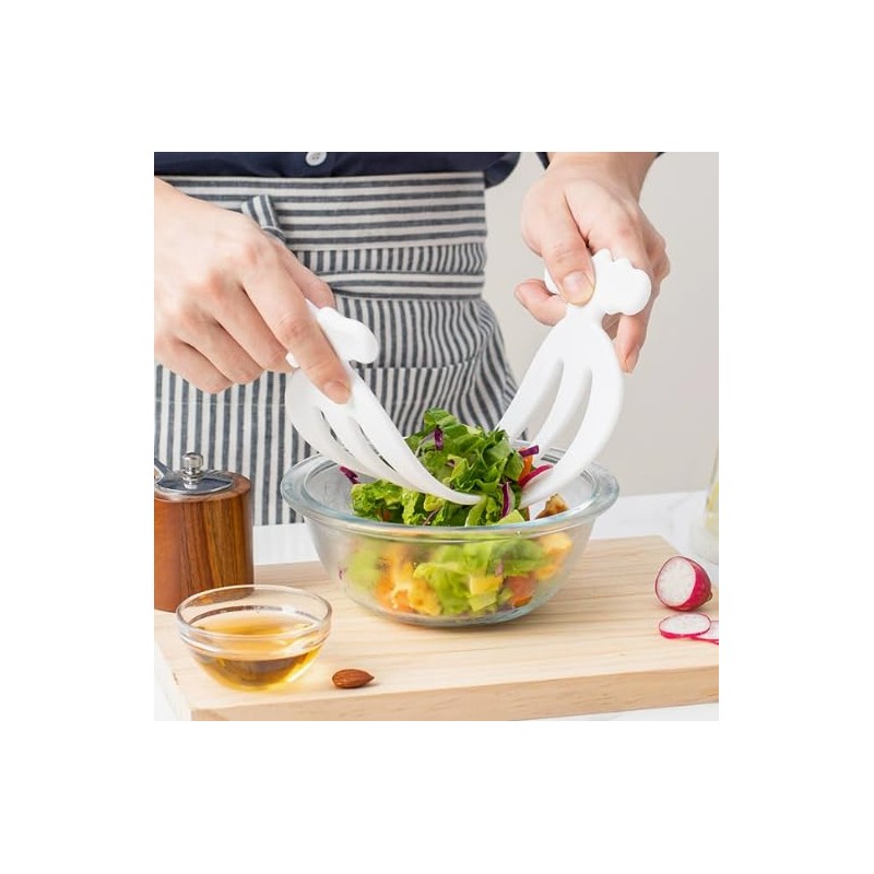 Salad Tongs Salad Hands Plastic Salad Serving Hands (Black)