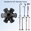 supregear Cane Tip with 6 Prong, Non-Slip 6 Support Rubber