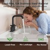 FORIOUS Matte Black Bathroom Faucet 3 Hole Widespread, 8 Inch