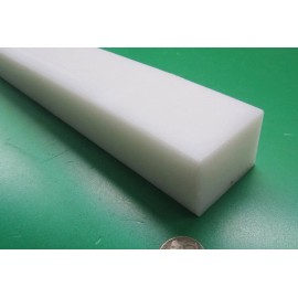 Hdpe White Bar 1.50" Thick x 2.00" Wide x 12" Long