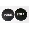 Push Pull Round Door Sign (Black)