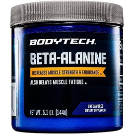 BODYTECH Beta-Alanine Powder - Supports Muscle Endurance, Performance & Workout Capacity - Unflavored (5.1 oz, 90 Servings)
