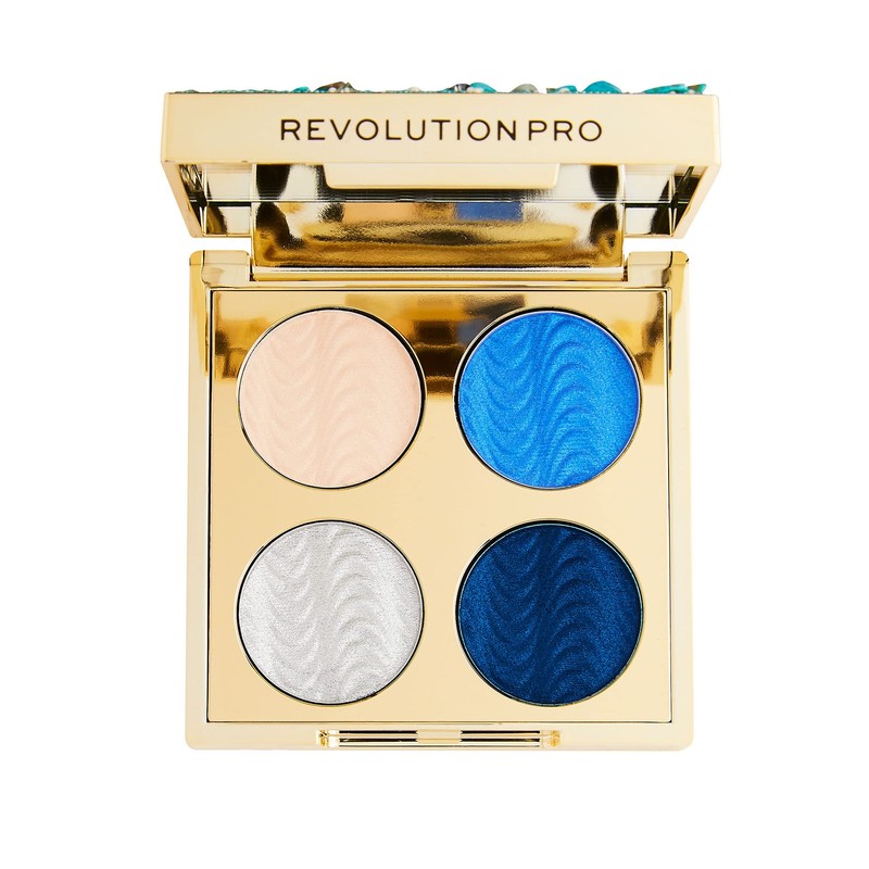 Revolution Beauty London Pro, Ultimate, Eye Quad, Eyeshadow Palette, Ocean