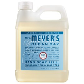 Mrs. Meyer’s Refill Jabón de Manos Líquido Rain Water, 975 ml | Repuesto con Aroma Limpio y Refrescante | Fórmula Suave de Origen Vegetal | Ideal para Uso Diario | Sin Parabenos ni Crueldad Animal