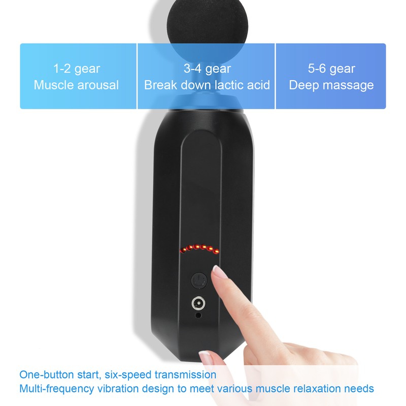Fascia Massage Gun Electric Deep Tissue Muscle Relaxation Percussion Massager
