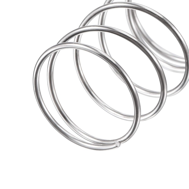 sourcing map Compression Spring,304 Stainless Steel,18mm OD,1mm Wire Size,9mm Compressed