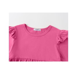 Yekaty Girls Clothes Size 8 Long Sleeve Ruffled Shoulder Sleeve Top and High Wasited Pants Set 2 Peice Fall Outfits for School