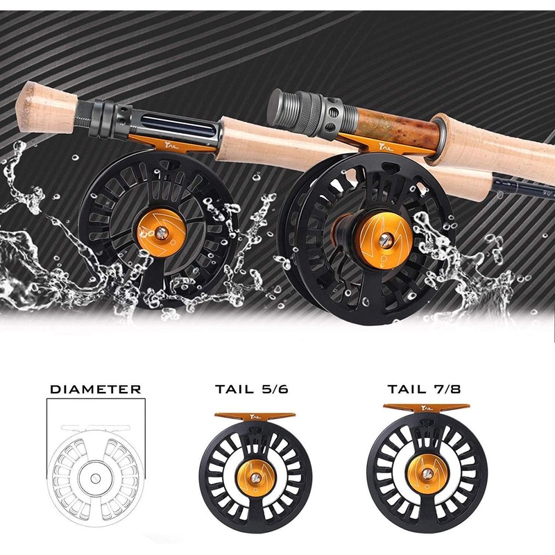 MAXIMUMCATCH Tail Fly Reel Large Arbor CNC Machined Aluminium Teflon