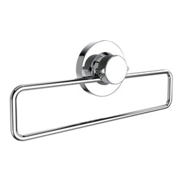 Poywaze Towel Ring, Strong Suction Cup, Stainless Steel, Lever Type, Kitchen, Washroom, Towel Rack, Total Length: 9.8 inches (25 cm), Load Capacity 11.0 lbs (5 kg)