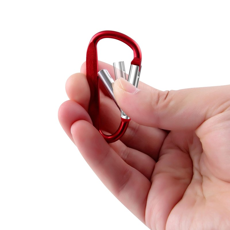 Dekton 2pc Large Carabiner Set -Heavy-Duty Metal Clips| Strong Load-Bearing