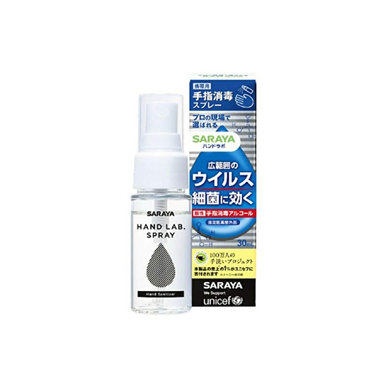 【指定外医薬品】サラヤ ハンドラボ手指消毒スプレーＶＨ 携帯用 ３０ｍｌ