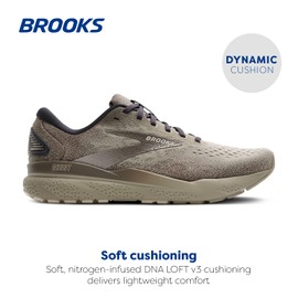 Brooks Men’s Ghost 16 Neutral Running Shoe - London-Fog/Falcon/Coconut - 10 Medium