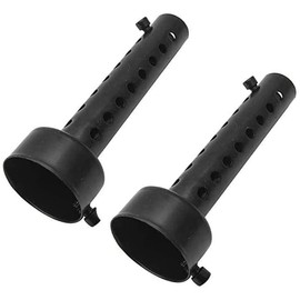 Riloer 2 x 60 mm Universal Motorcycle Exhaust Muffler Short DB Killer Silencer Black