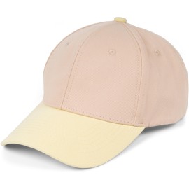 styleBREAKER 04023095 Unisex Baseball Cap Two-Tone Pastel or Strong 6 Panel Cap Multicoloured Baseball Cap Buckle Adjustable, Beige/yellow