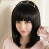 LESUN Wig, Bob, Full Wig, Semi-Long, Medium, Women's, Small Face,