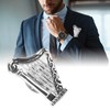 Harp Brooch Stylish Innovative Silver Glossy Finish Musical Instrument Brooch
