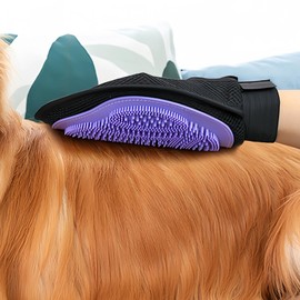 Dog Bath Brush - Dog Washing Brush - Grooming Glove Pet Scrubber for Daily Short-Haired Long-Haired Home Bathroom Apartment Outdoor Indoor Travel Cleaning