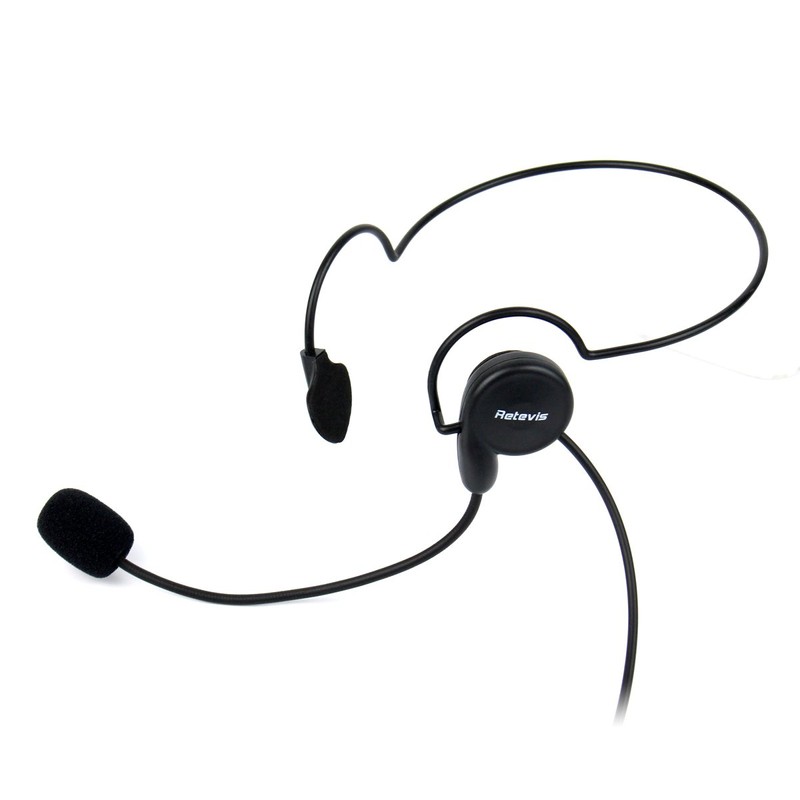 ORetevis Walkie Talkie Earphone Microphone Headset with PTT Black